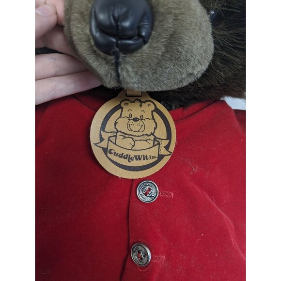 Vintage Cuddle Wit Bear With Tags Stuffed Animal 18" - Picture 3 of 4